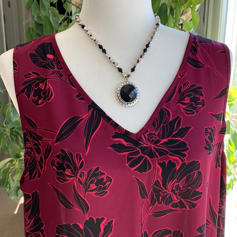Apt. 9 Pop-Over Sleeveless Blouse Sz XL